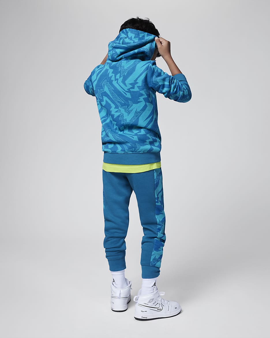 Blue nike camo tracksuit top
